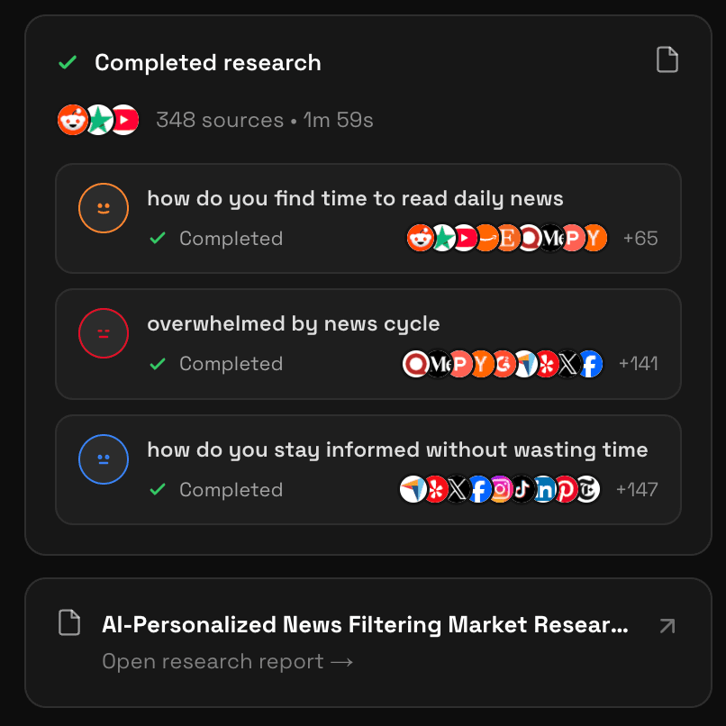 Market research, faster
